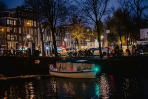 Amsterdã: cruzeiro noturno privado pelo canal com Prosecco