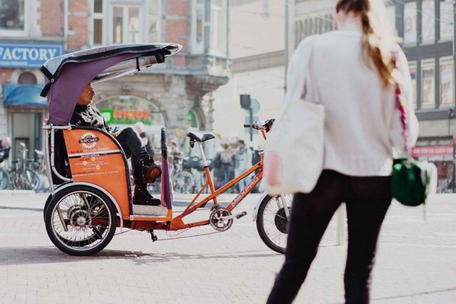 Amsterdã: City Tour com guia particular em Pedicab