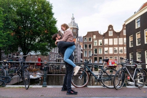 Photoshoot sur les canaux d'Amsterdam : Solo privé, famille ou couples