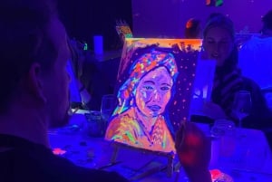 Paint and Sip in the Dark at Rembrandt van Wine Amsterdam