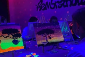 Paint and Sip in the Dark at Rembrandt van Wine Amsterdam