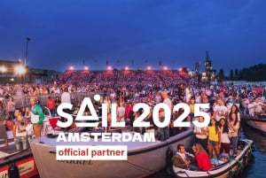 Amsterdam: SAIL 2 timmars lyxig öppen båttur med obegränsade drycker