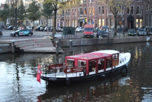 Amsterdam: Paseo en barco por el canal para grupos pequeños, bebidas y aperitivos incluidos