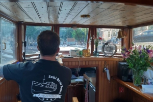 Amsterdam: Paseo en barco por el canal para grupos pequeños, bebidas y aperitivos incluidos