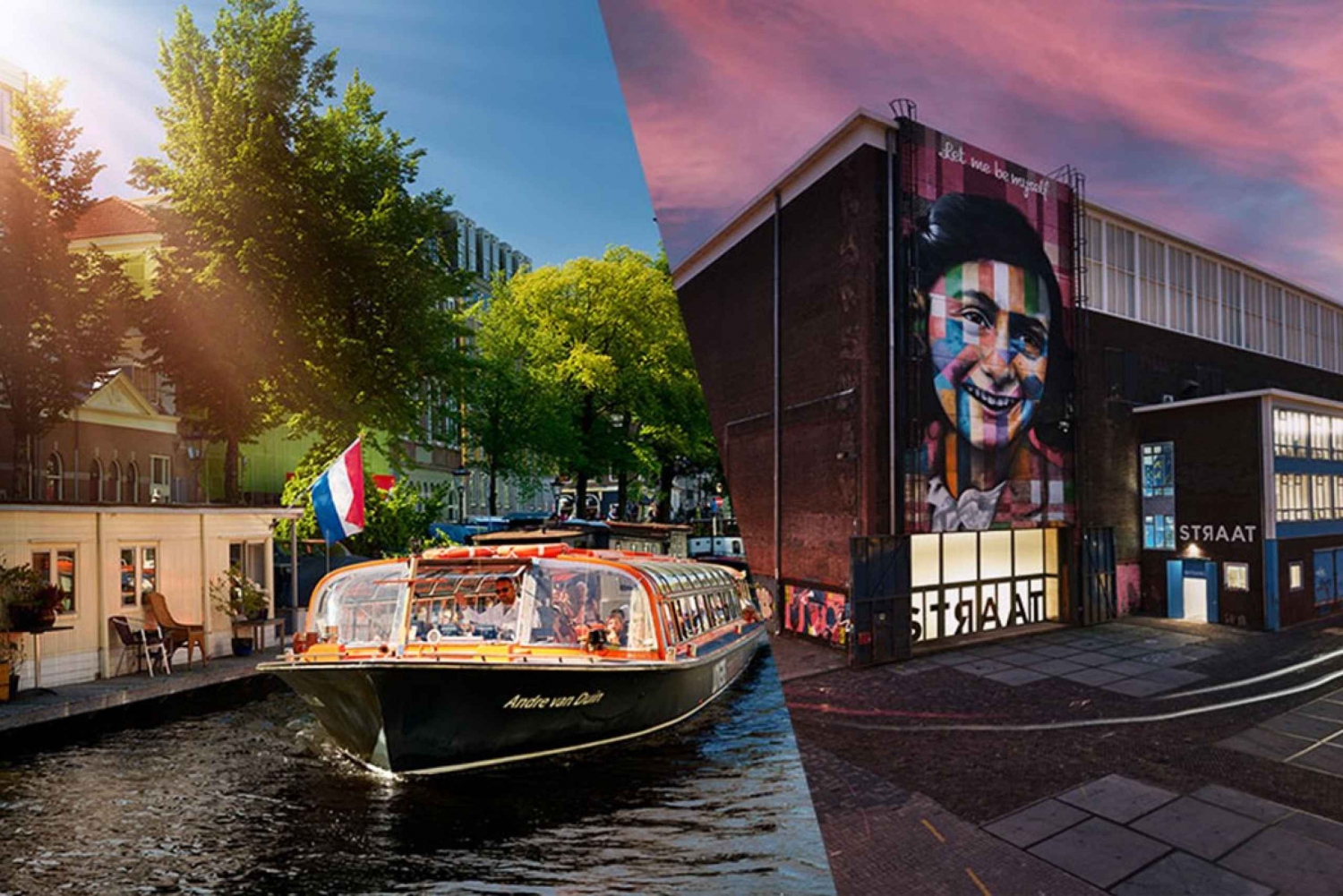 Amsterdam: Bilet łączony do muzeum STRAAT i rejsu po kanałach