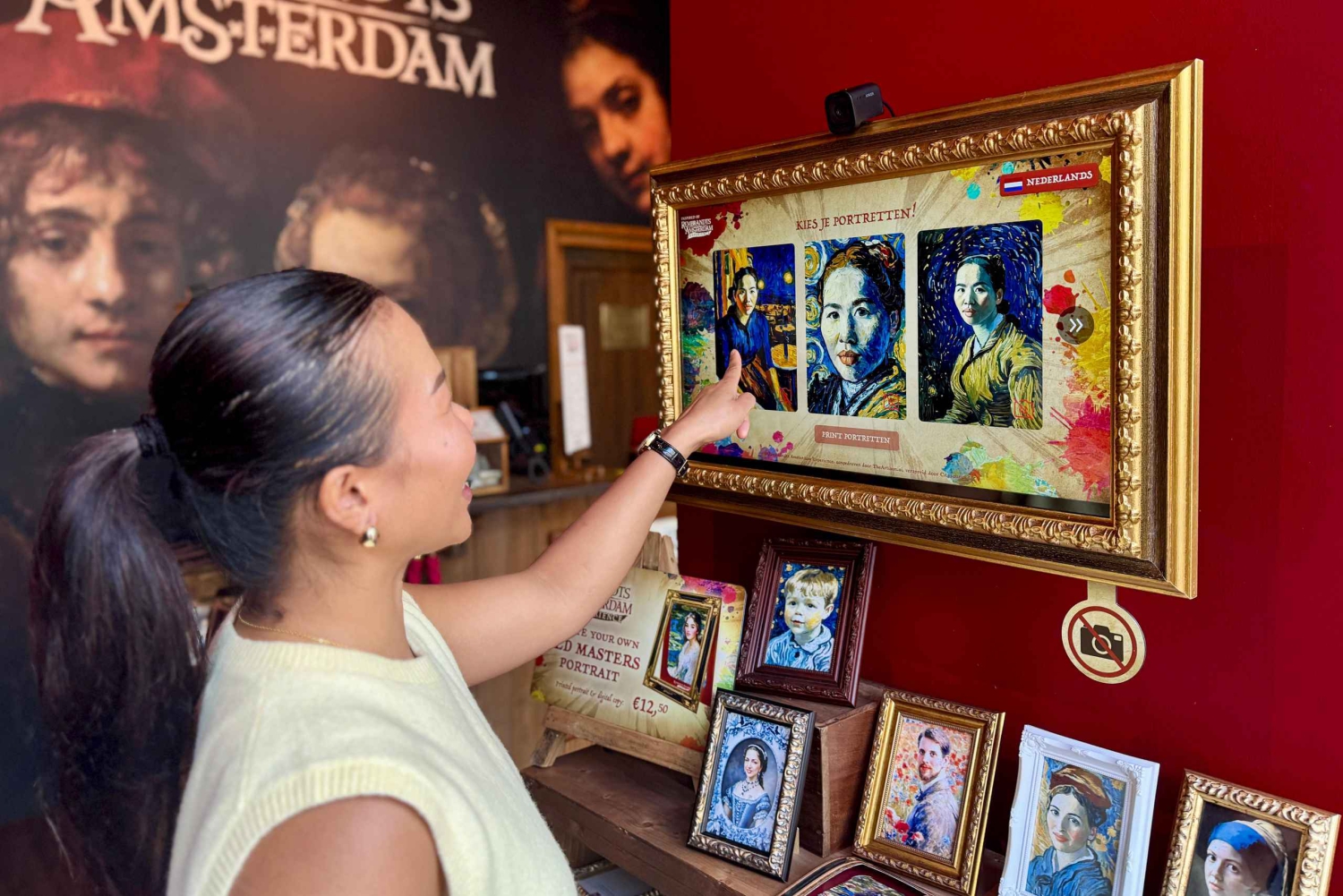 Amsterdam: Van Gogh of Rembrandt AI-portretfoto-souvenir