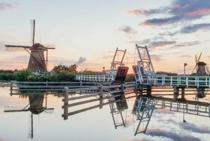 Z Amsterdamu: Kinderdijk i wycieczka do Hagi z muzeami