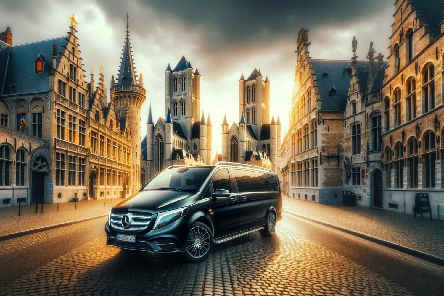 From Amsterdam: to Ghent - Private Driver - Luxury Car