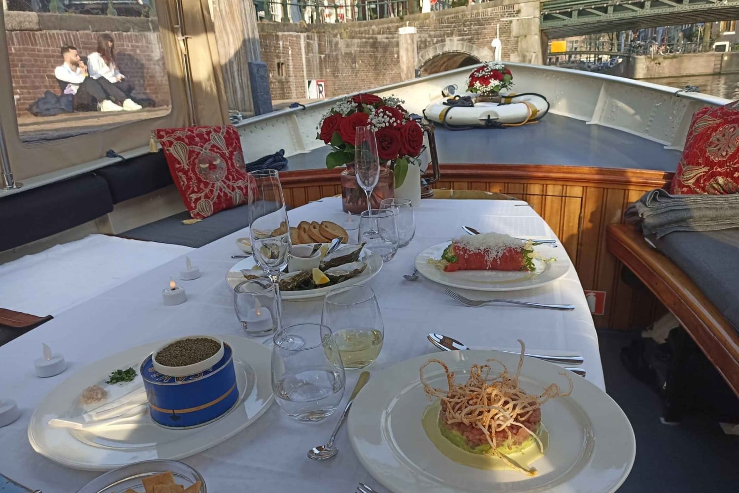 Cruzeiro romântico com jantar privativo em Amsterdã