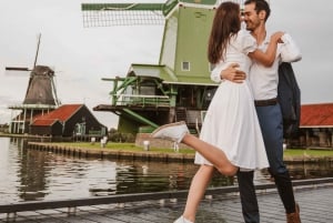 Zaanse Schans : Photoshoot près d'Amsterdam avec des moulins à vent