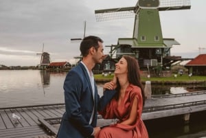 Zaanse Schans : Photoshoot près d'Amsterdam avec des moulins à vent
