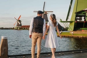 Zaanse Schans : Photoshoot près d'Amsterdam avec des moulins à vent