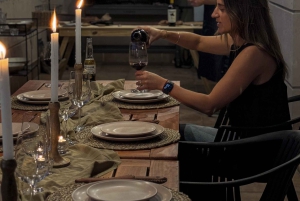 Asado Argentino num terraço privado. Hora do pôr do sol.