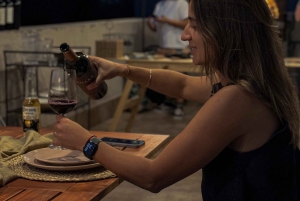 Asado Argentino num terraço privado. Hora do pôr do sol.