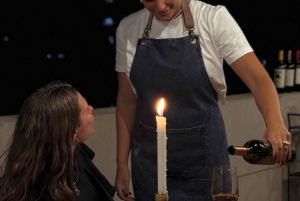 Asado Argentino num terraço privado. Hora do pôr do sol.
