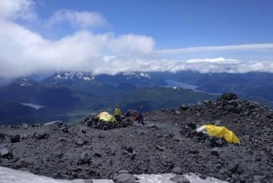Ascent to Lanin volcano, 3,776masl, from Pucón