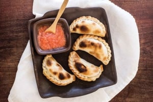 Argentinsk empanadas-madlavning i Palermo, Bs As