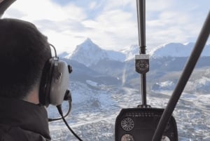 Ainutlaatuinen kosinta helikopterilla ja malja Ushuaia