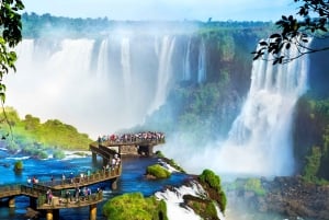 Fra Argentina: Iguazu-fossene på brasiliansk side og Itaipu-dammen