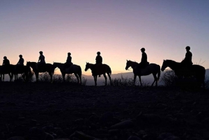 Paardrijden bij zonsondergang en diner in Mendoza