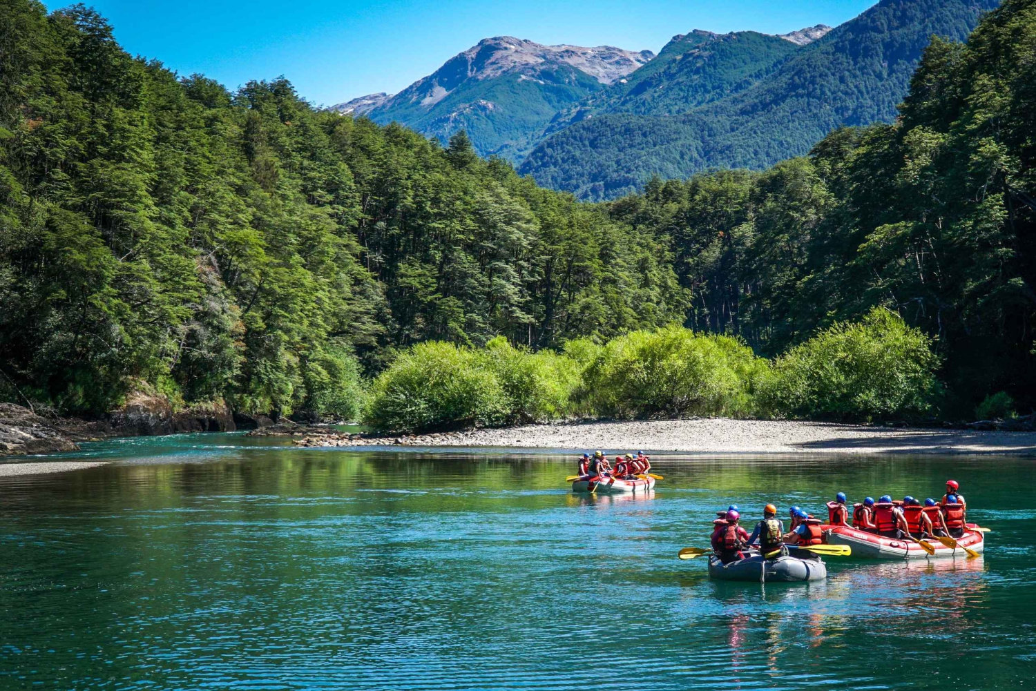 Rafting og ridning i El Manso, med avgang fra Bariloche