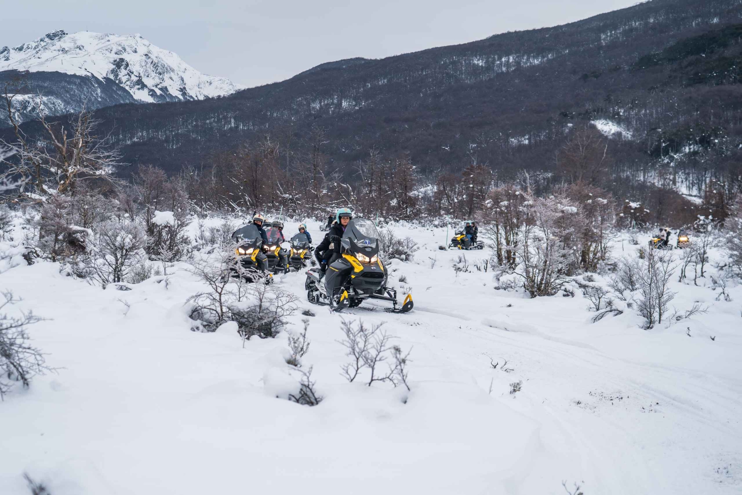 Ushuaia : Motoneige+Rockets+Huskies+Ski+Déjeuner ou Pizza Rodizio