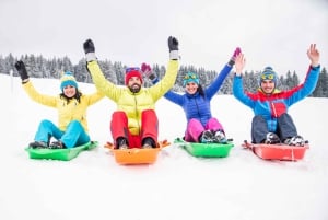 Ushuaia Día Blanco: Mat, snöskoter, culipatin och snövandring