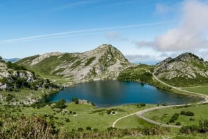 カンガス・デ・オニスから：コバドンガ湖とブルネスへのケーブルカー