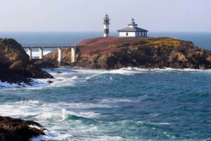 Fra Santiago: Utflukt til katedralstranden, Asturias og Pancha