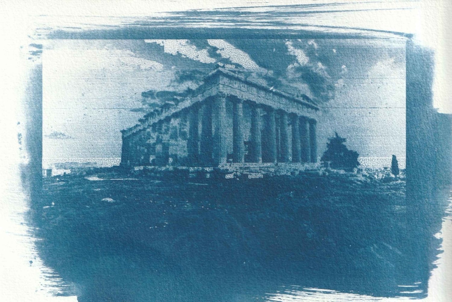 Capture by the sunbean-Cyanotype Workshop in Athens