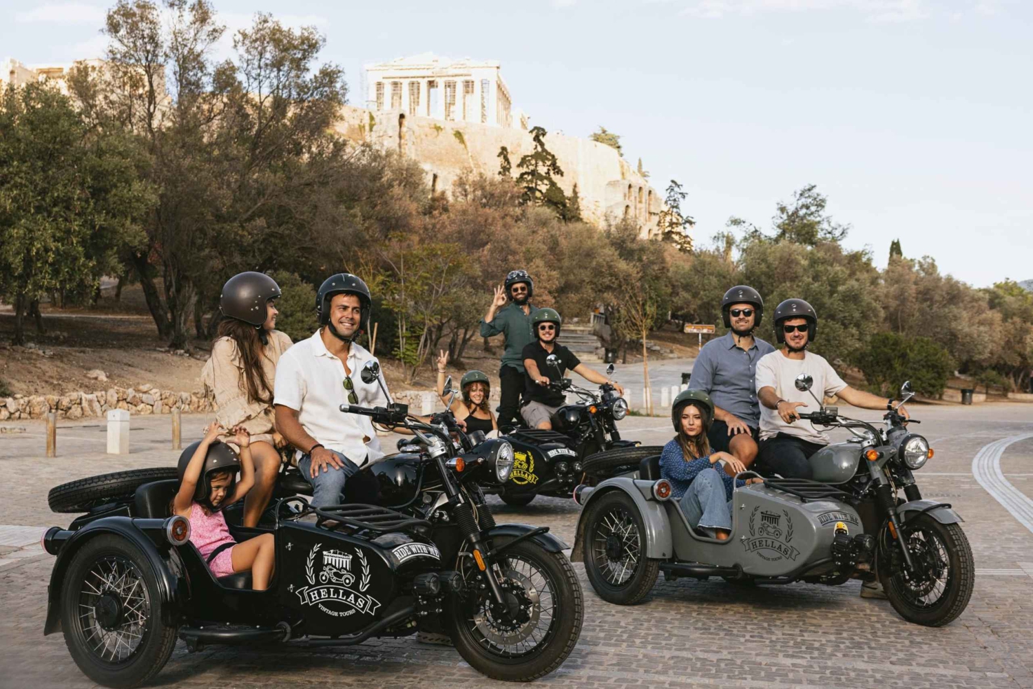 Acropole d'Athènes : 60′ Tour en moto ancienne