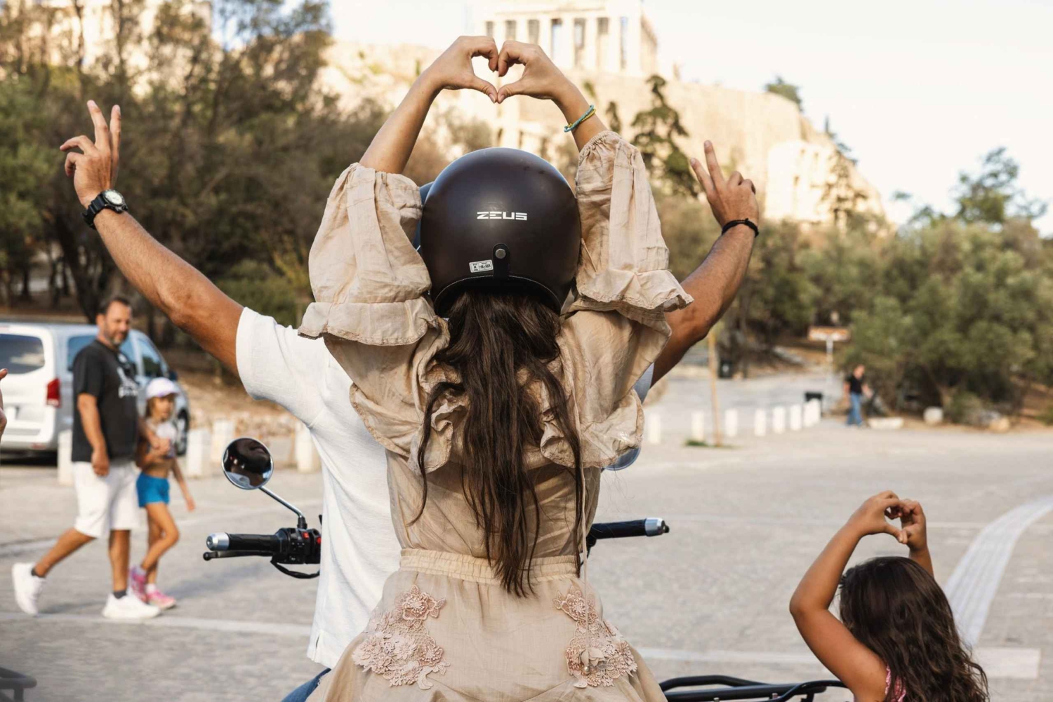 Acropole d'Athènes : 60′ Tour en moto ancienne