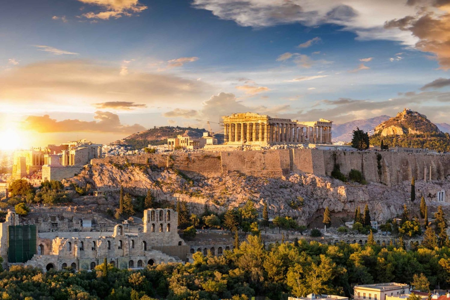 Ateenan Akropolis ja Parthenon itseopastettu äänikierros