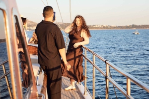 アテネ：3時間サンセットクルーズ（泳ぎの休憩、軽食、ドリンク付き）