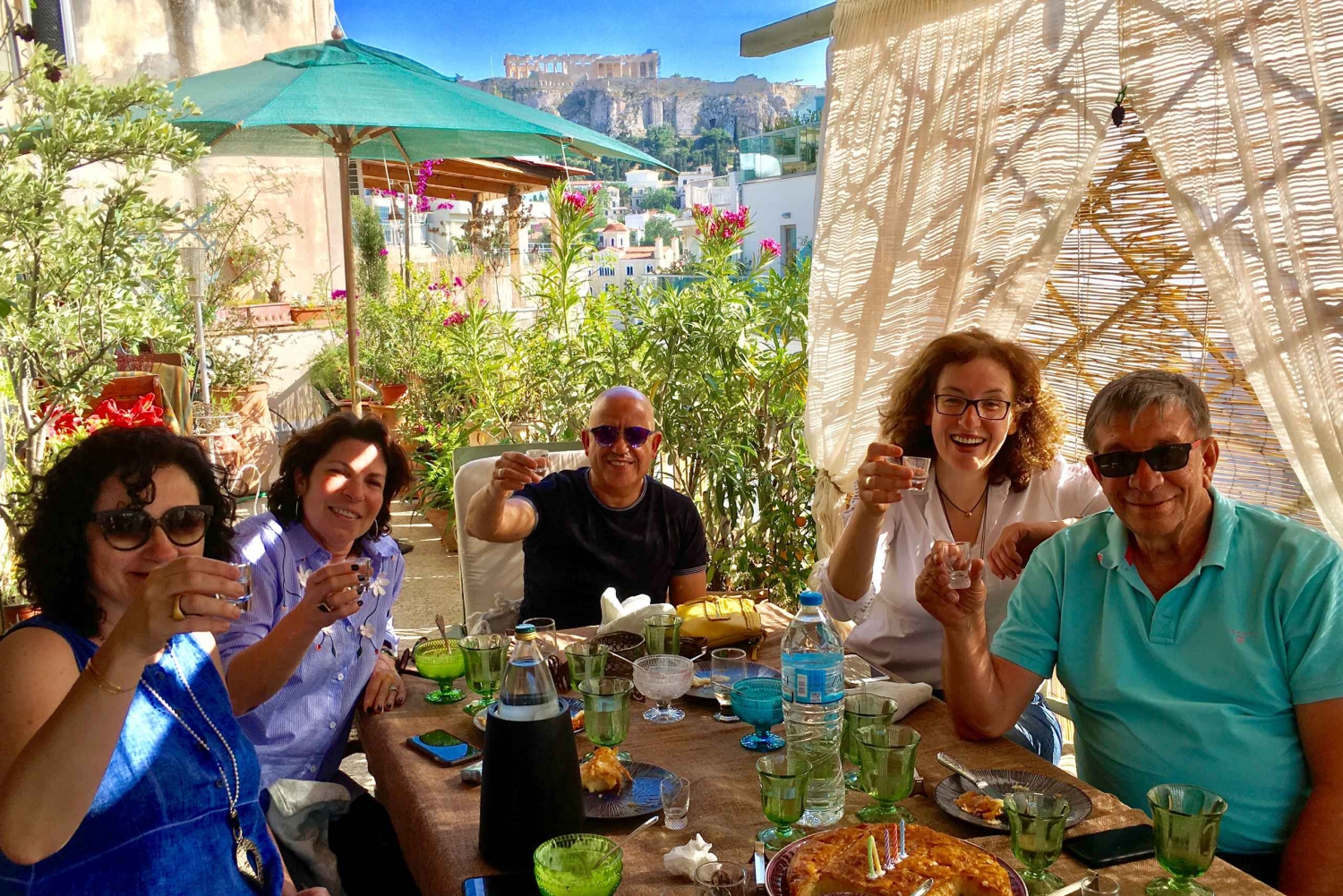 Athen: 7-retters middag og vinparing med utsikt over Akropolis