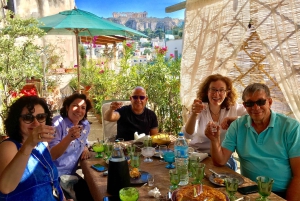 Athen: 7-retters middag og vinparing med utsikt over Akropolis