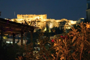 Athen: 7-retters middag og vinparing med utsikt over Akropolis