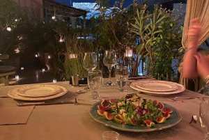 Athen: 7-retters middag og vinparing med utsikt over Akropolis