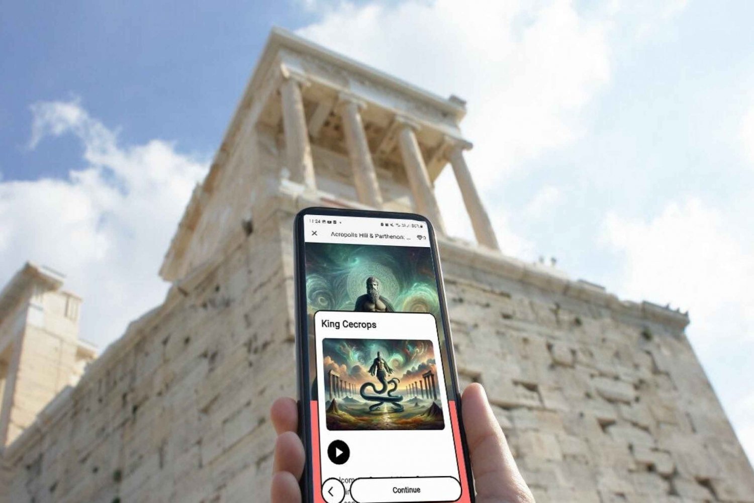 Akropolis: Parthenon Interaktiv guidad tur för familjer och spel
