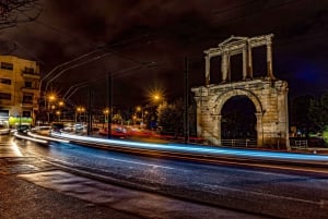 Athen: Live-guidet nattur med åpen buss