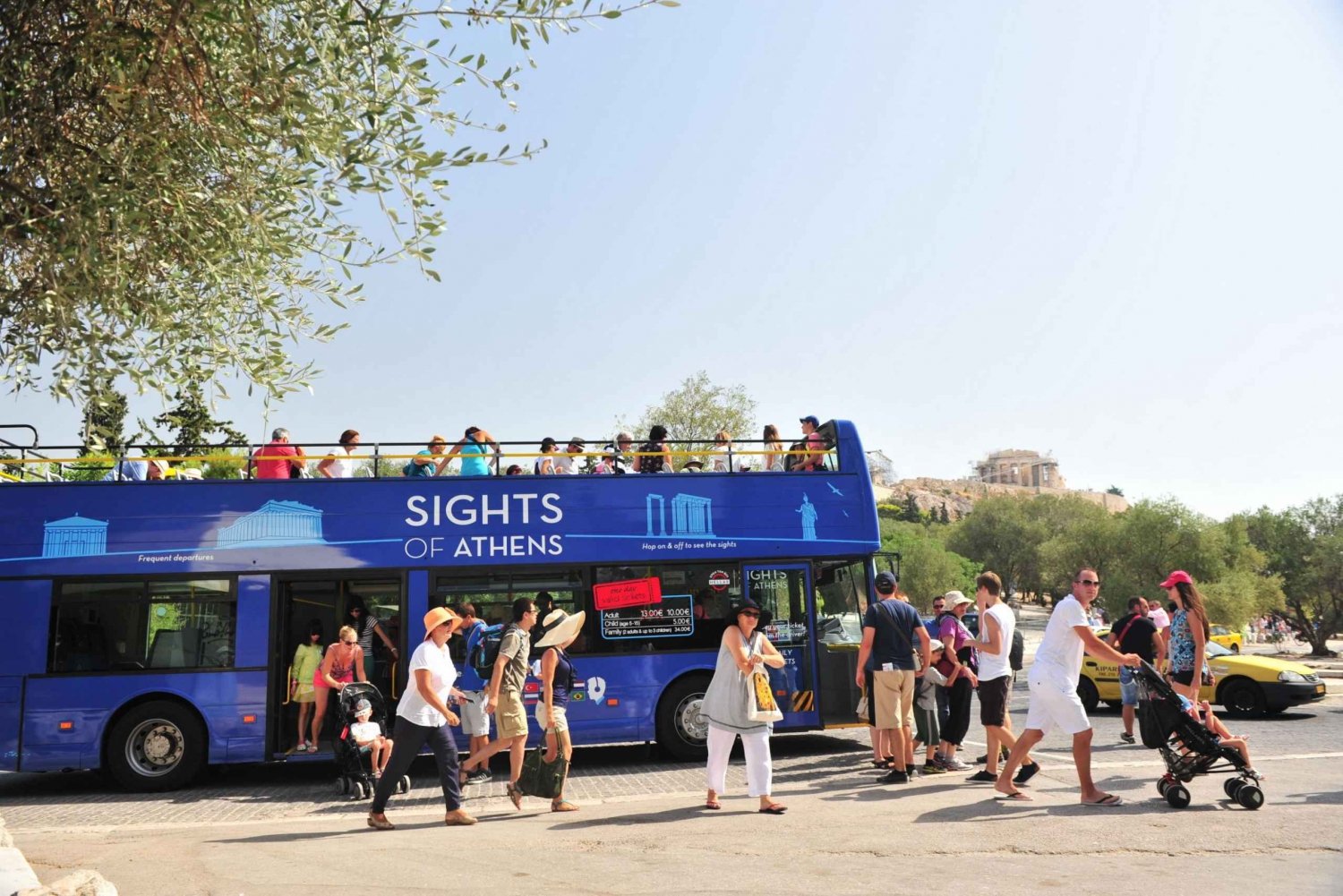 Atenas: Circuito do Ônibus Hop-On Hop-Off Azul e Excursão ao Pôr do Sol no Cabo Sunião