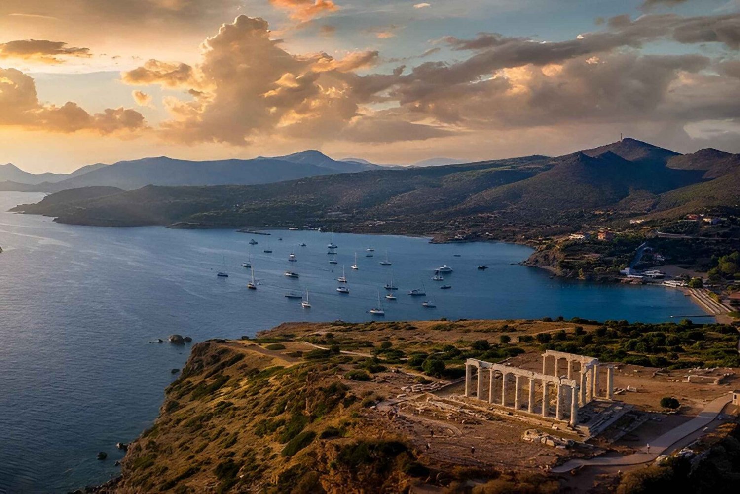 Atenas:Cabo Sounion, Templo de Poseidón, Recorrido por la Riviera de Atenas