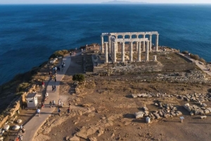 Atene: Capo Sounion e il Tempio di Poseidone: tour al tramonto e audio