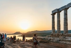 Ateny: Odkryj przylądek Sounion i świątynię Posejdona o zachodzie słońca