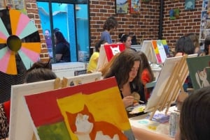 Athene: Cat Café Paint & Sip Experience
