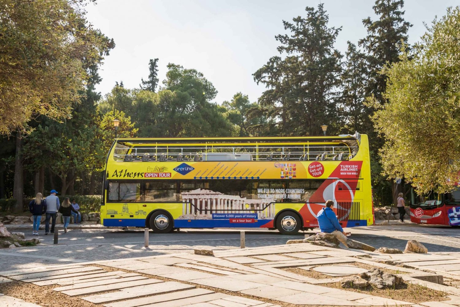Athen: Stadt und Meer Gelbe Hop-On/Hop-Off Bus Tour