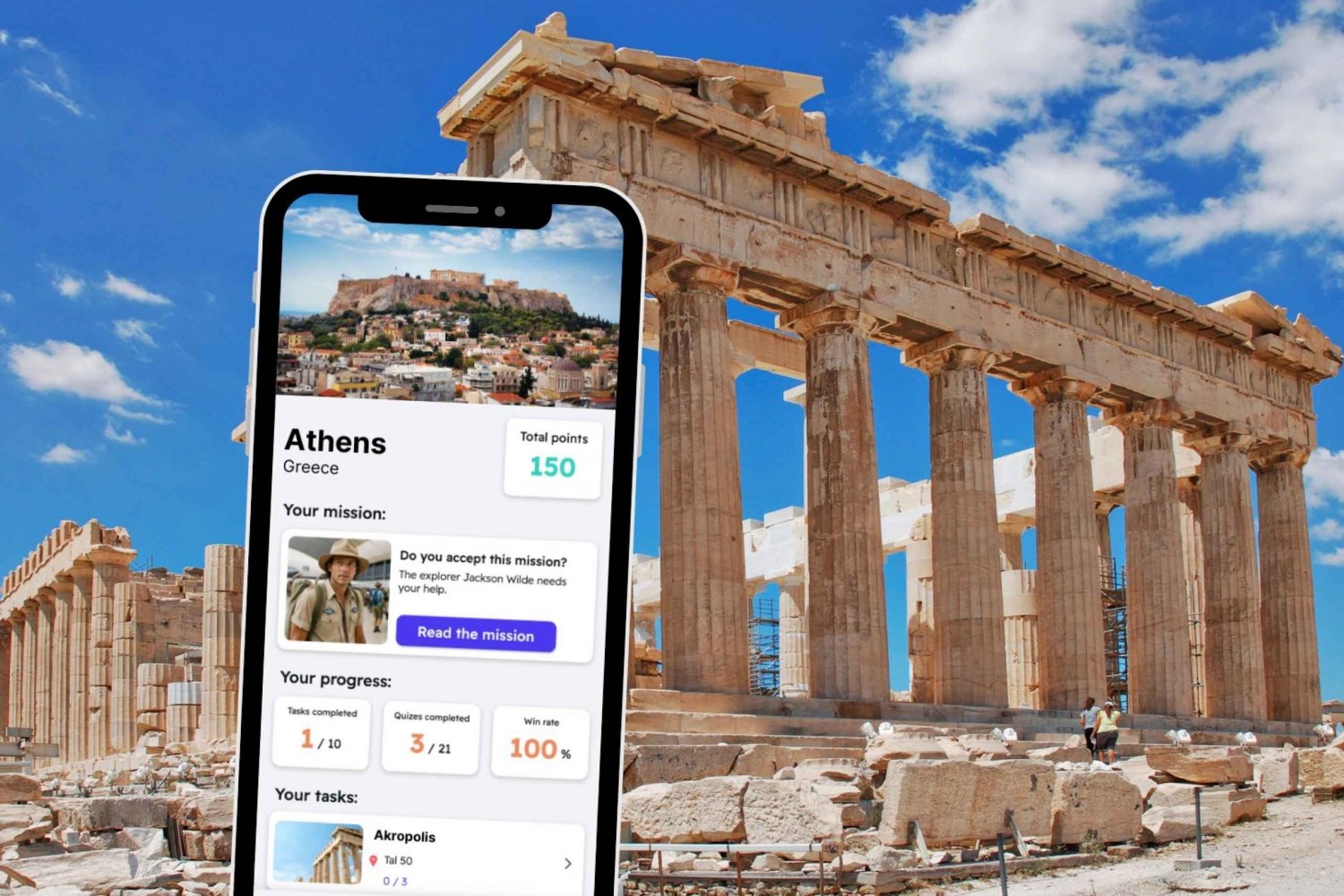 Athens: City Exploration Game and Tour on your Phone
