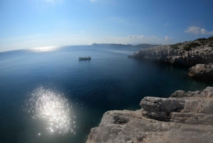Athens: Cliff Diving Boat Trip in Nea Makri
