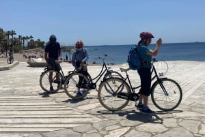 Passeio de bicicleta pela costa de Atenas e aventura de natação