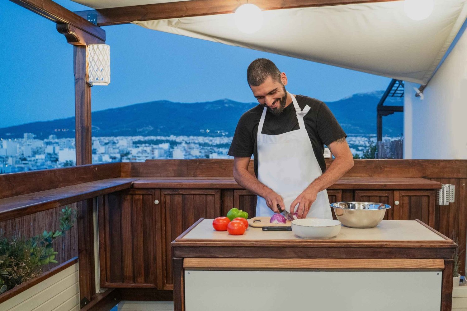 Athene: kookles bij Diamond Roof Garden